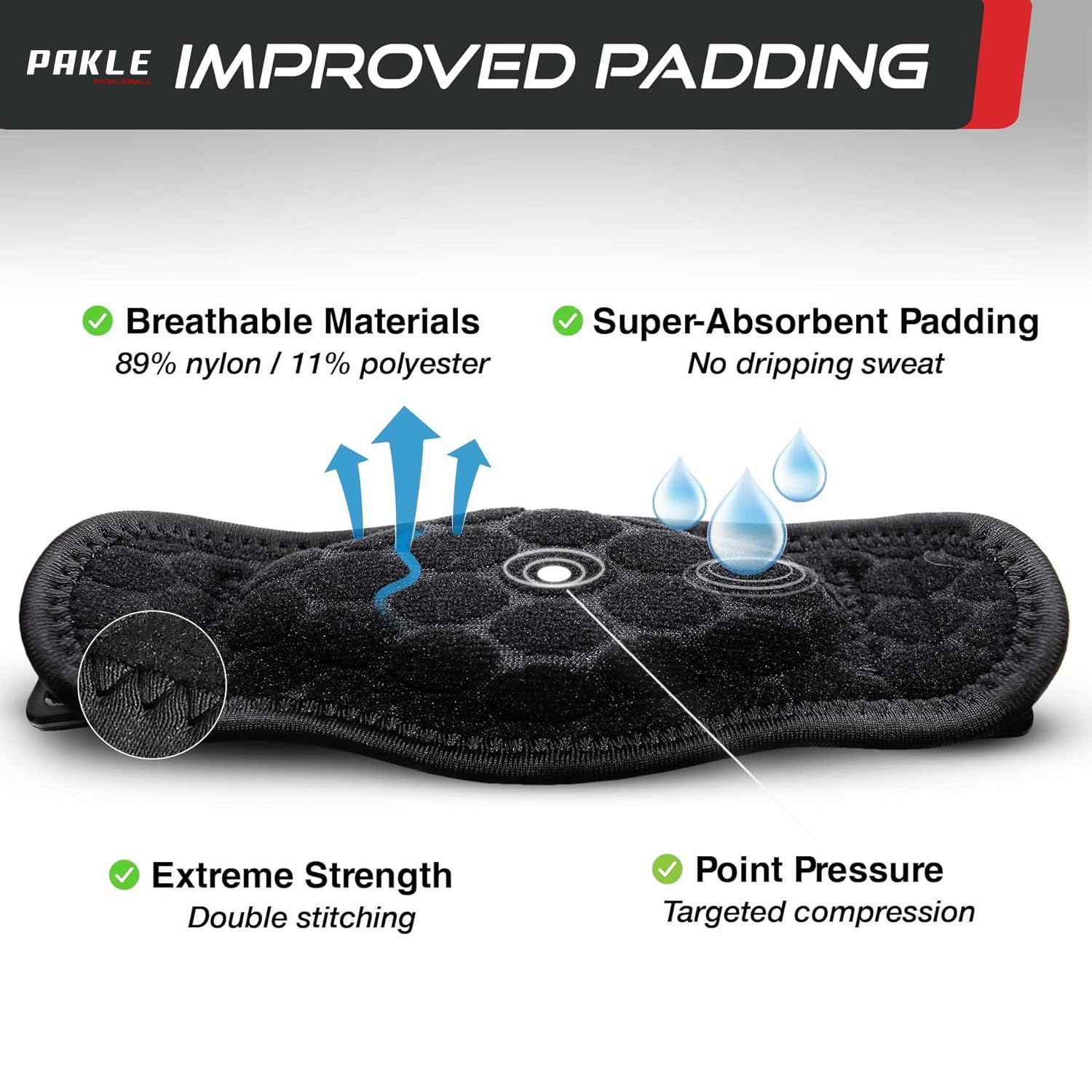 Pickleball Elbow Brace - for Tennis & Golfer's Elbow Pain Relief - Pakle Pickleball Company