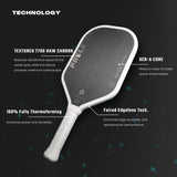 Silence - Quiet Raw T700 Carbon Pickleball Paddle - PAKLE