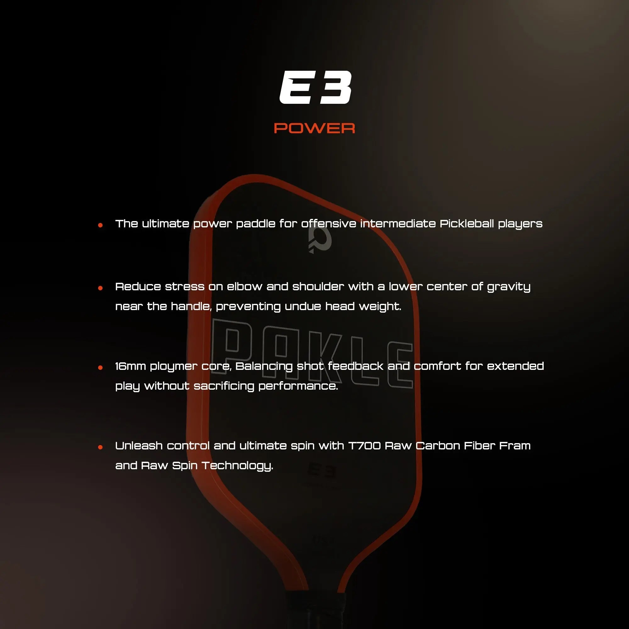 E3 Power - Pickleball Paddle - PAKLE