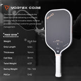 E3 Power - Mentah T700 Carbon Fiber Pickleball Paddle