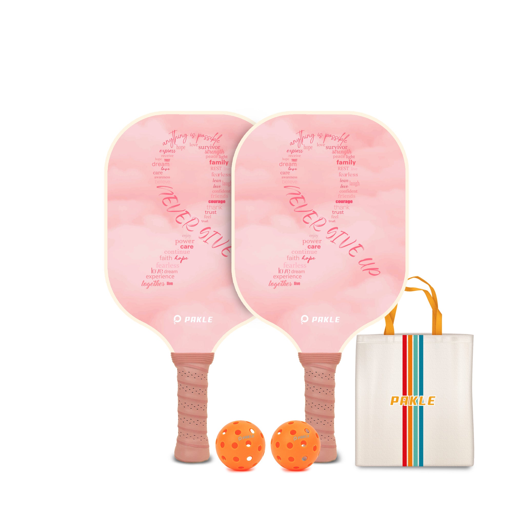 Never Give Up Pickleball Set - 2 Pack