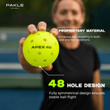 Apex - 48 hole Pickleball Ball - Pakle Pickleball Company