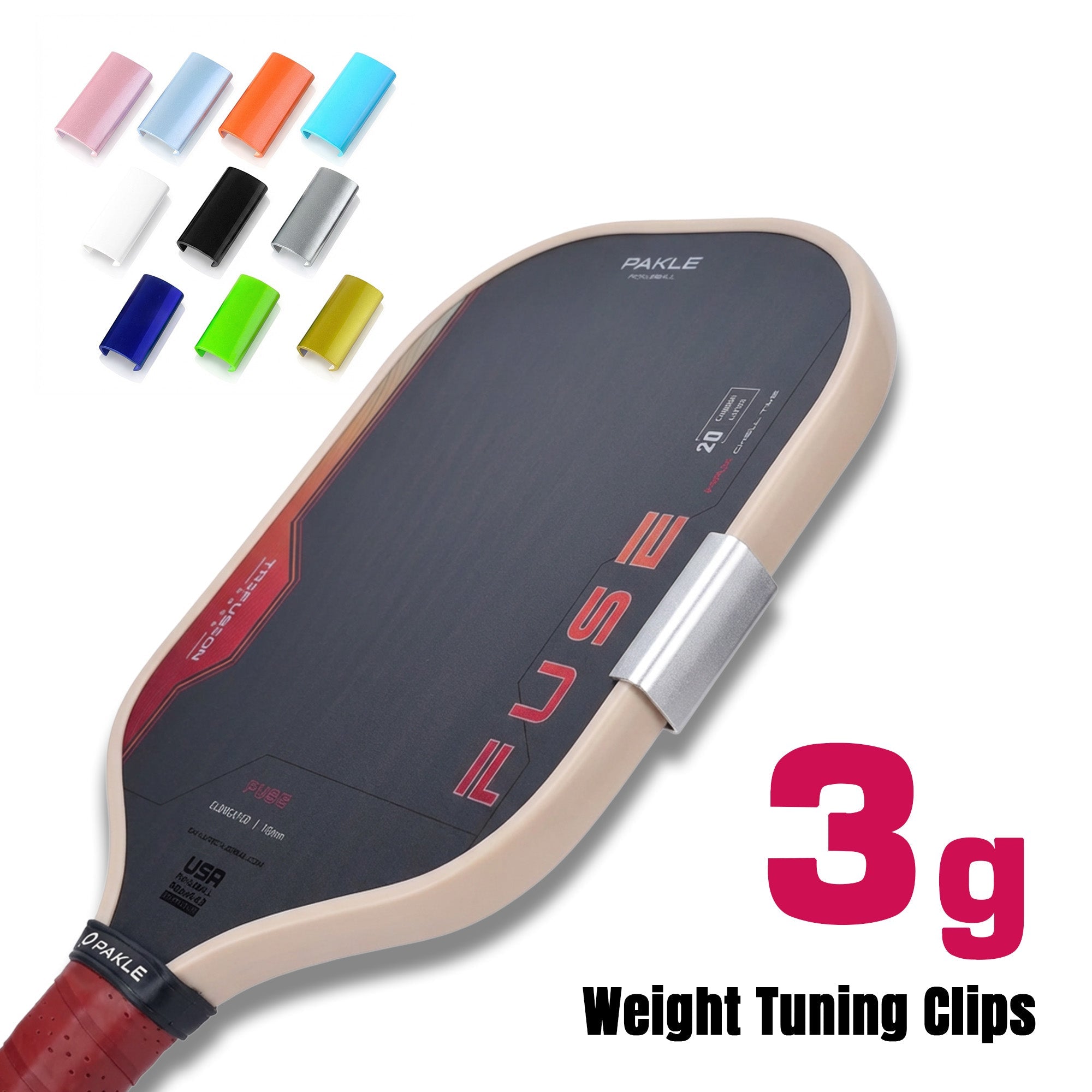 Pickleball Weight Tuning Clips - 2 Pack - Pakle Pickleball Company