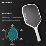 Silence - Raw T700 Carbon Power Pickleball Paddle - PAKLE